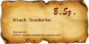 Black Szederke névjegykártya